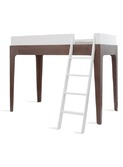 Perch Loft Bed White/Walnut